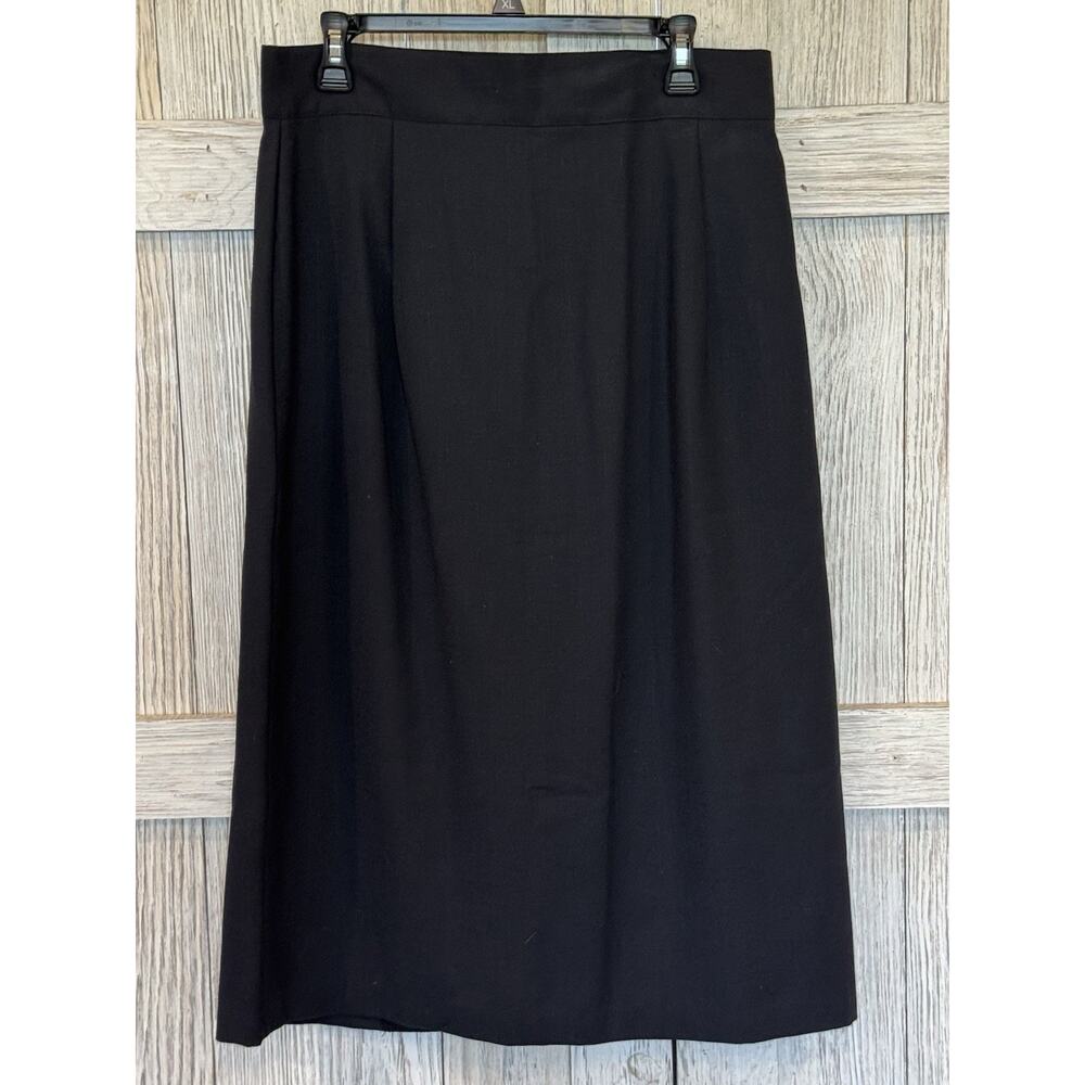 Transmit Women Skirt Black Pleated Waist 18/32 Made In USA